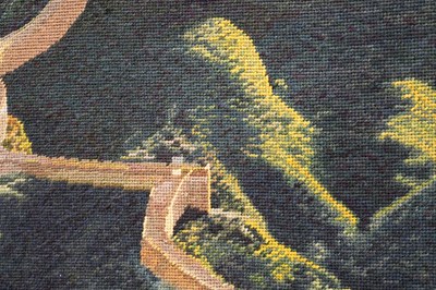 Lot A VERY LARGE AND IMPRESSIVE CHINESE TAPESTRY OF THE GREAT WALL OF CHINA