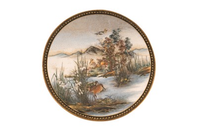 Lot 192 - A JAPANESE SATSUMA DISH BY EIZAN