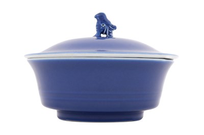 Lot 99 - A CHINESE POWDER-BLUE OGEE BOWL AND COVER