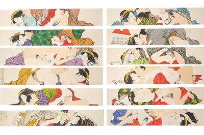 Lot 183 - A JAPANESE SHUNGA HANDSCROLL