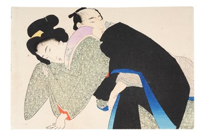 Lot 181 - TWO JAPANESE SHUNGA WOODBLOCK PRINTS