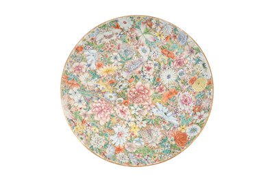 Lot 34 - A CHINESE FAMILLE ROSE 'MILLEFLEURS' DISHES