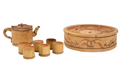 Lot A CHINESE YIXING ZISHA TEA SET BY ZHAN DINGFANG (1965 - )