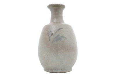 Lot 132 - A KOREAN POTTERY BOTTLE VASE