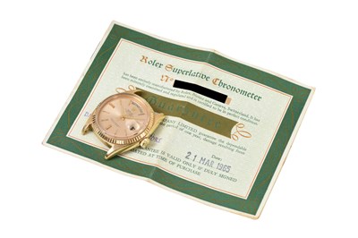 Lot 88 - A RARE MEN'S ROLEX 18K YELLOW GOLD AUTOMATIC WATCH.